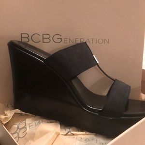 open heel wedge sandal